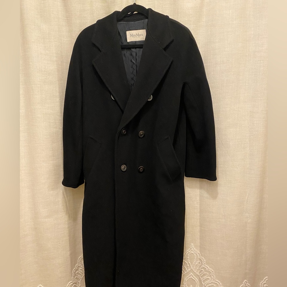 Max mara maxmara madame icon 101801 black coat - Picture 9 of 14